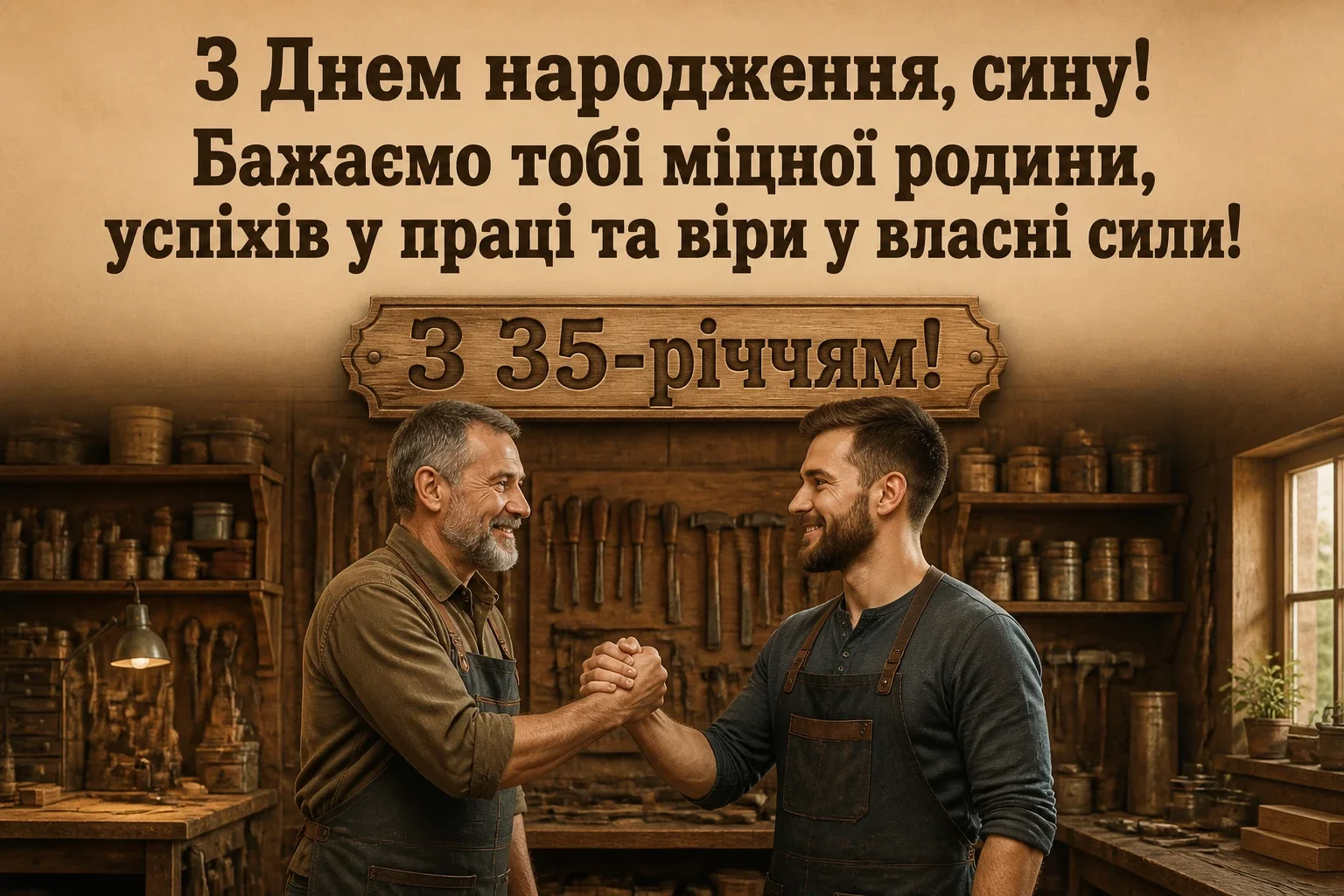 привітання для сина з 35 річчям від батьків