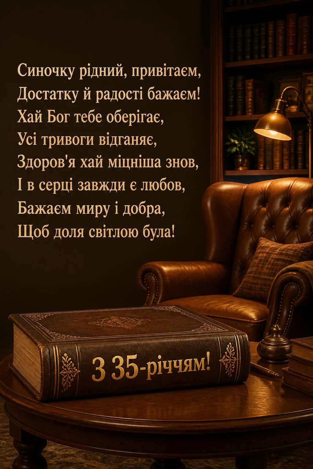 привітання для сина з 35 річчям від батьків