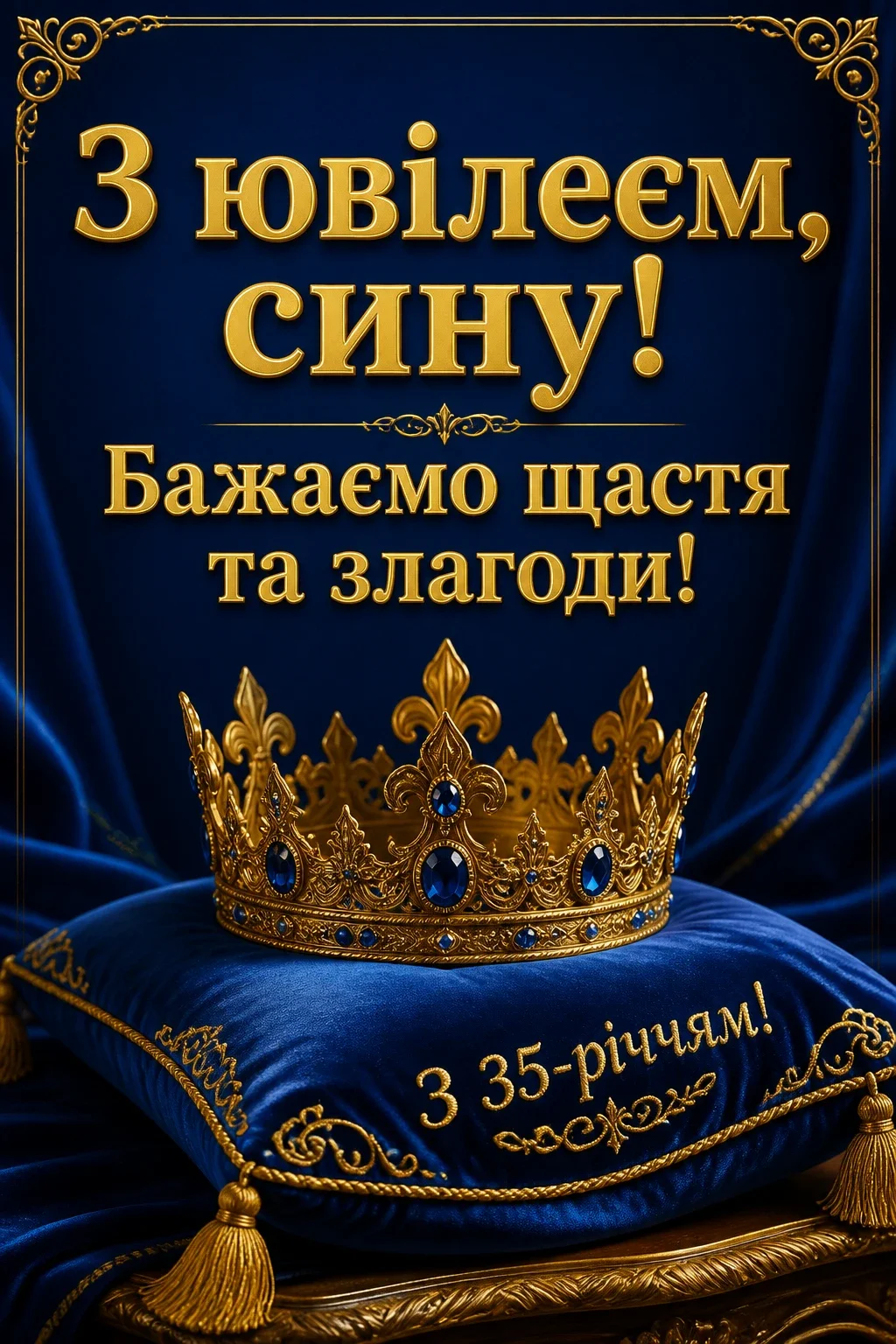 привітання для сина з 35 річчям від батьків