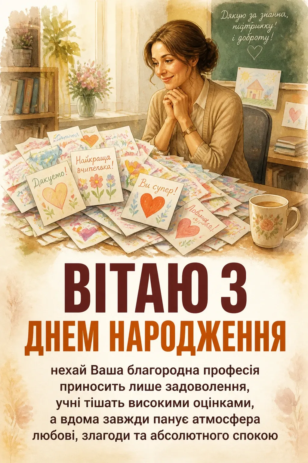 з днем народження люба вчителько