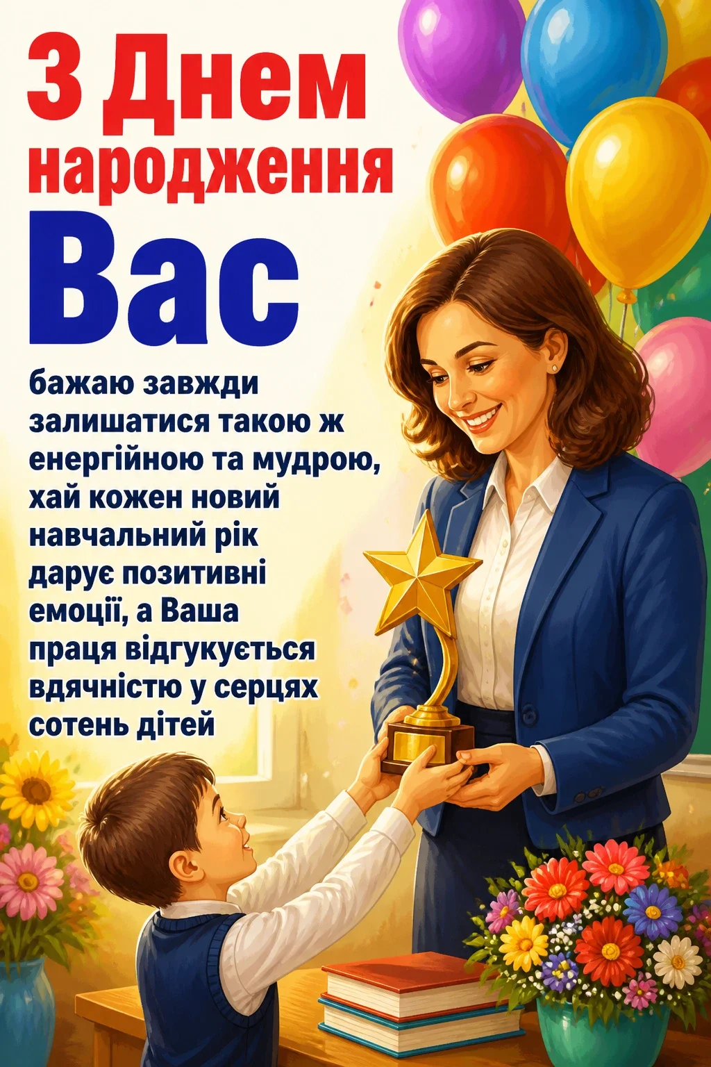 з днем народження люба вчителько