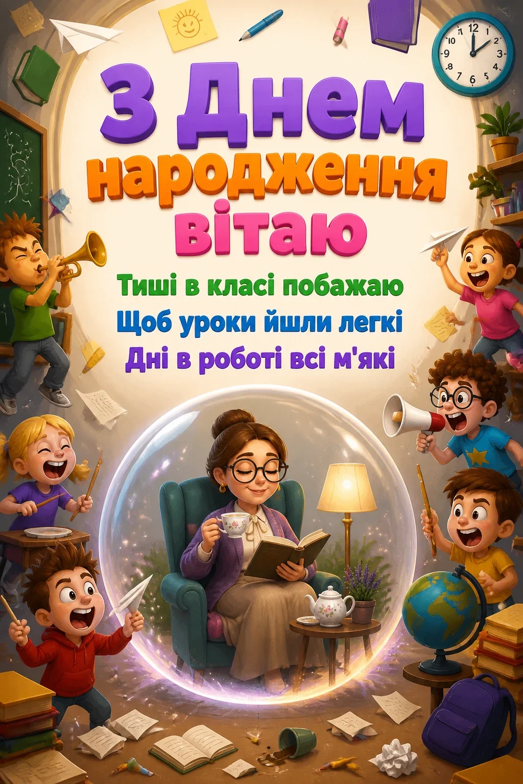 з днем народження люба вчителько