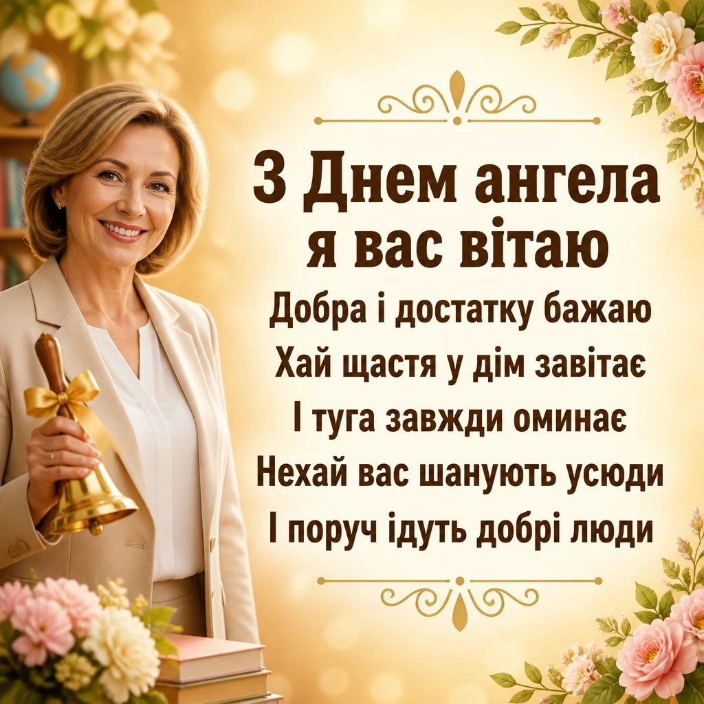 з днем ангела вчительці