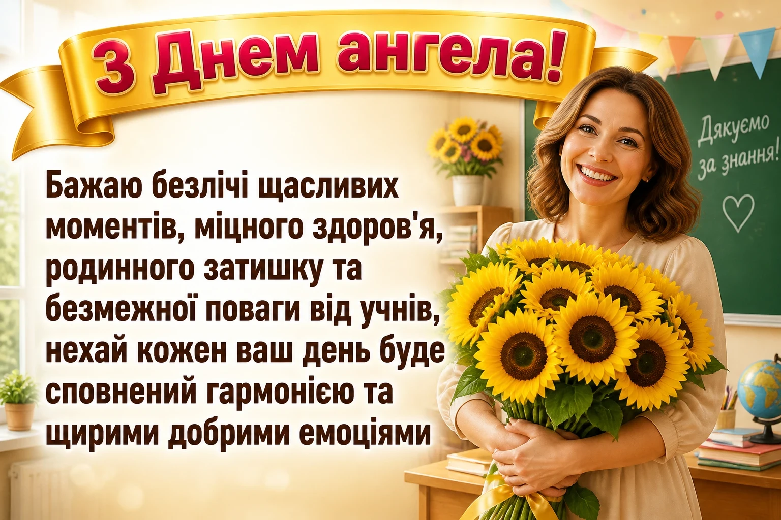 з днем ангела вчительці
