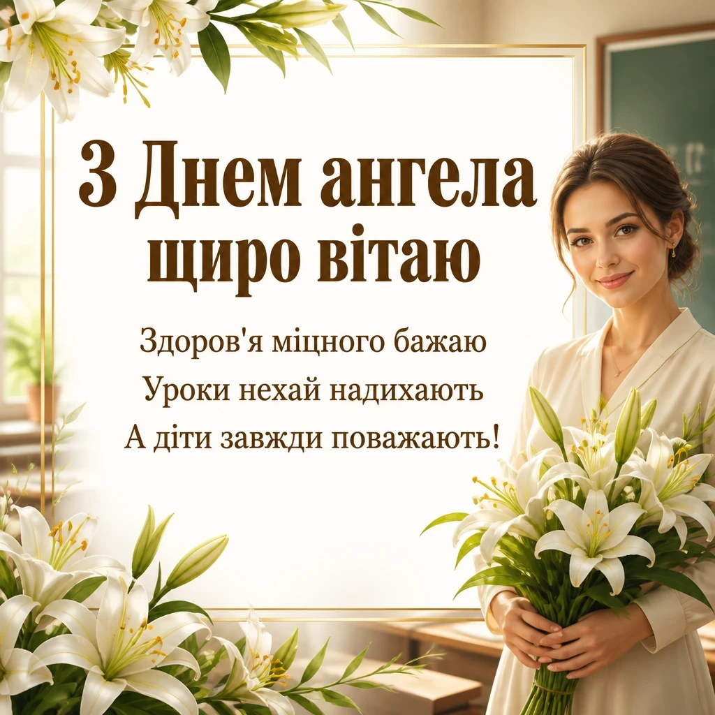 привітання з днем ангела вчительці привітання з днем ангела вчительці