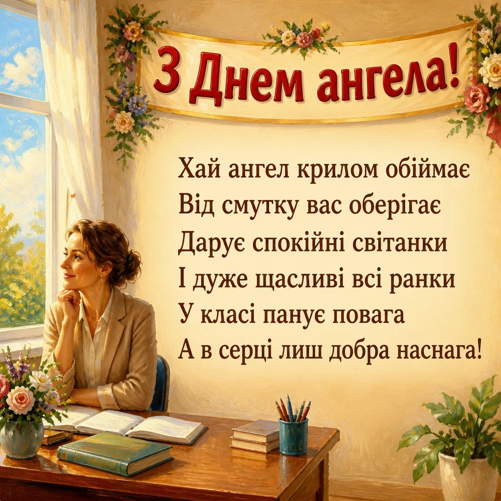 привітання з днем ангела вчительці привітання з днем ангела вчительці