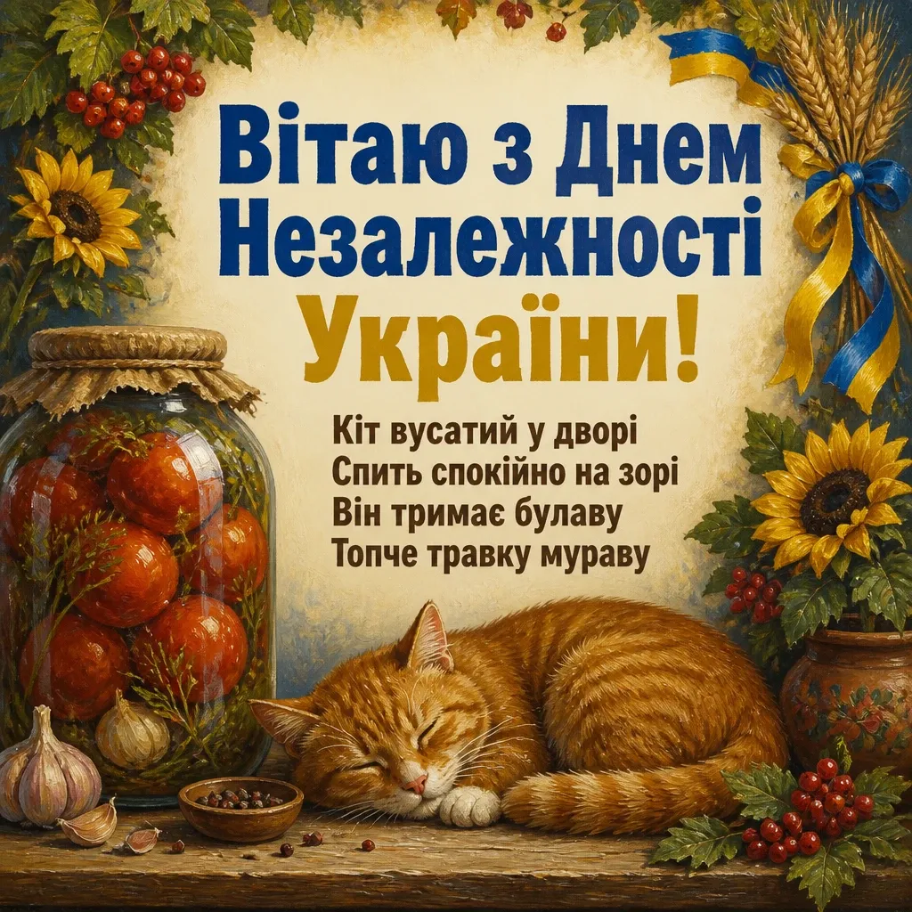 привітання з днем незалежності україни