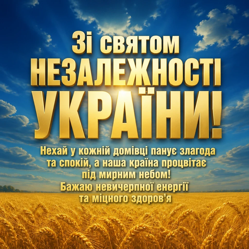 привітання з днем незалежності україни