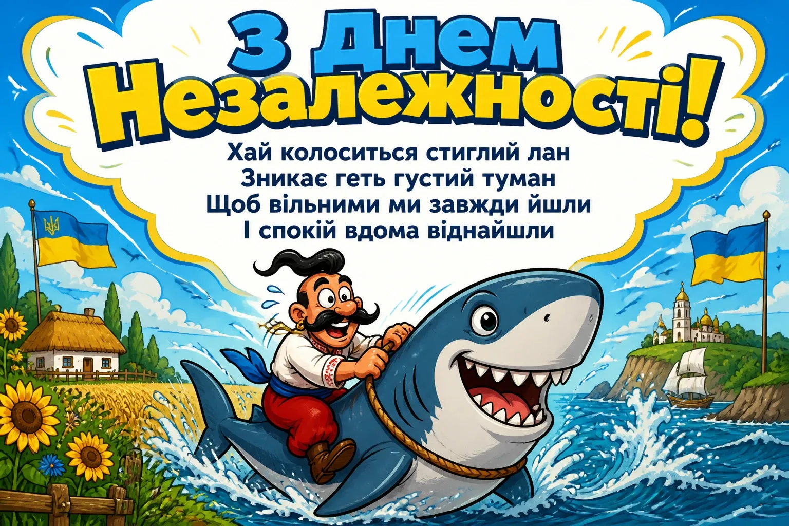 привітання з днем незалежності україни