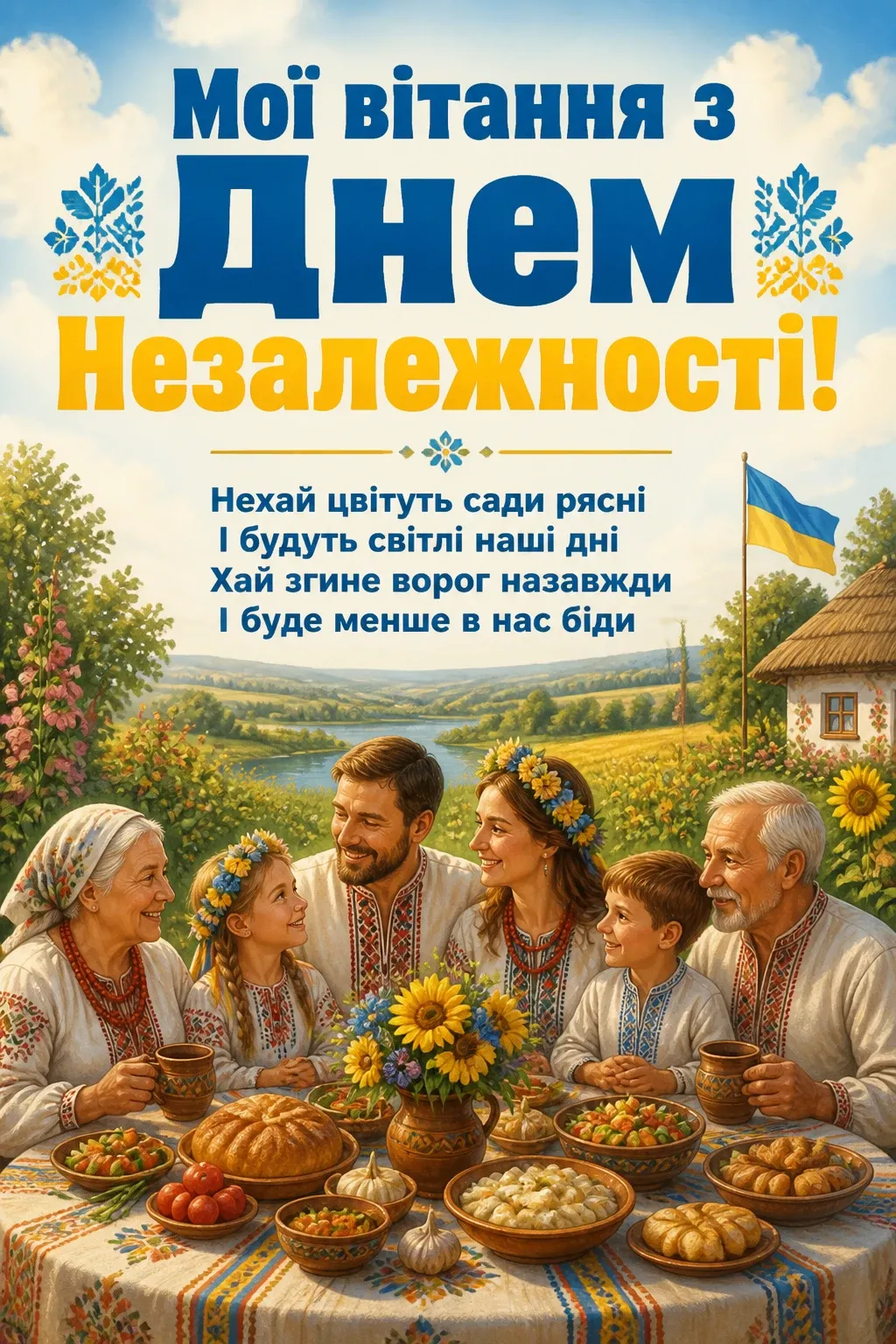 привітання з днем незалежності україни