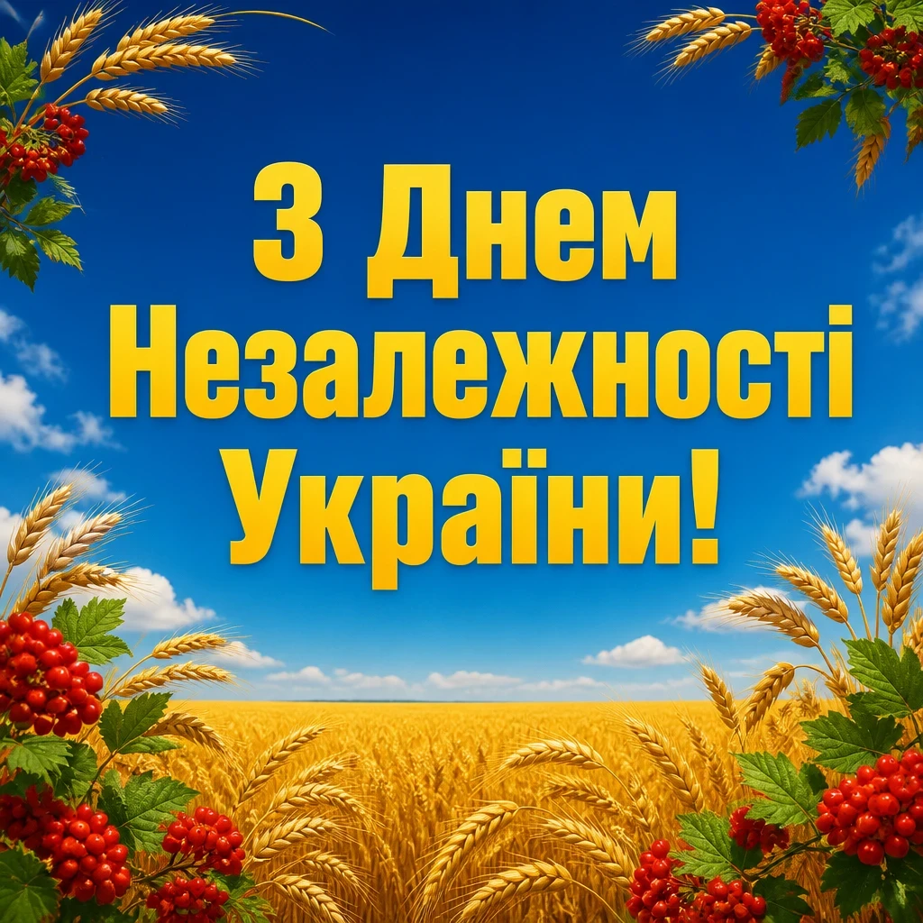 листівка привітання з днем незалежності україни листівка привітання з днем незалежності україни