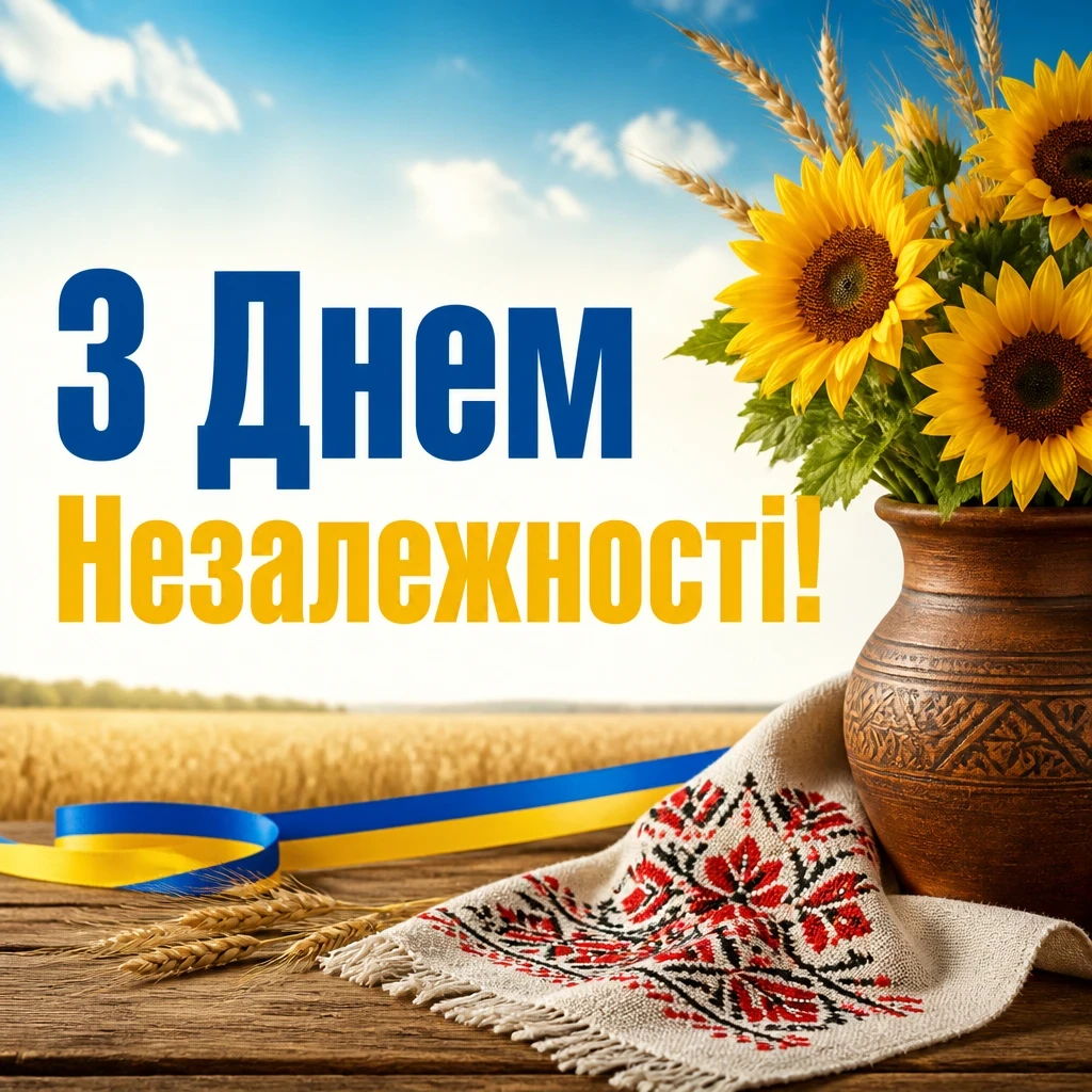 листівка привітання з днем незалежності україни листівка привітання з днем незалежності україни