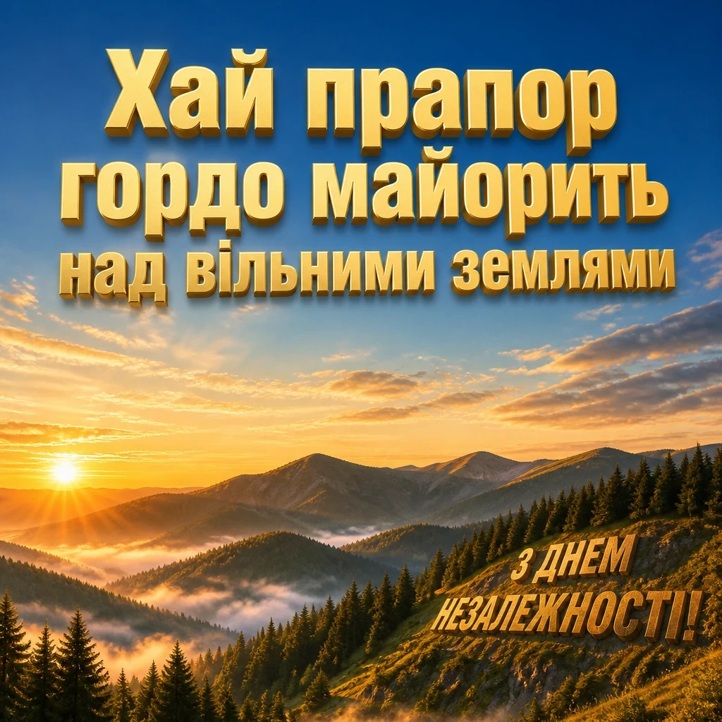 листівка привітання з днем незалежності україни листівка привітання з днем незалежності україни