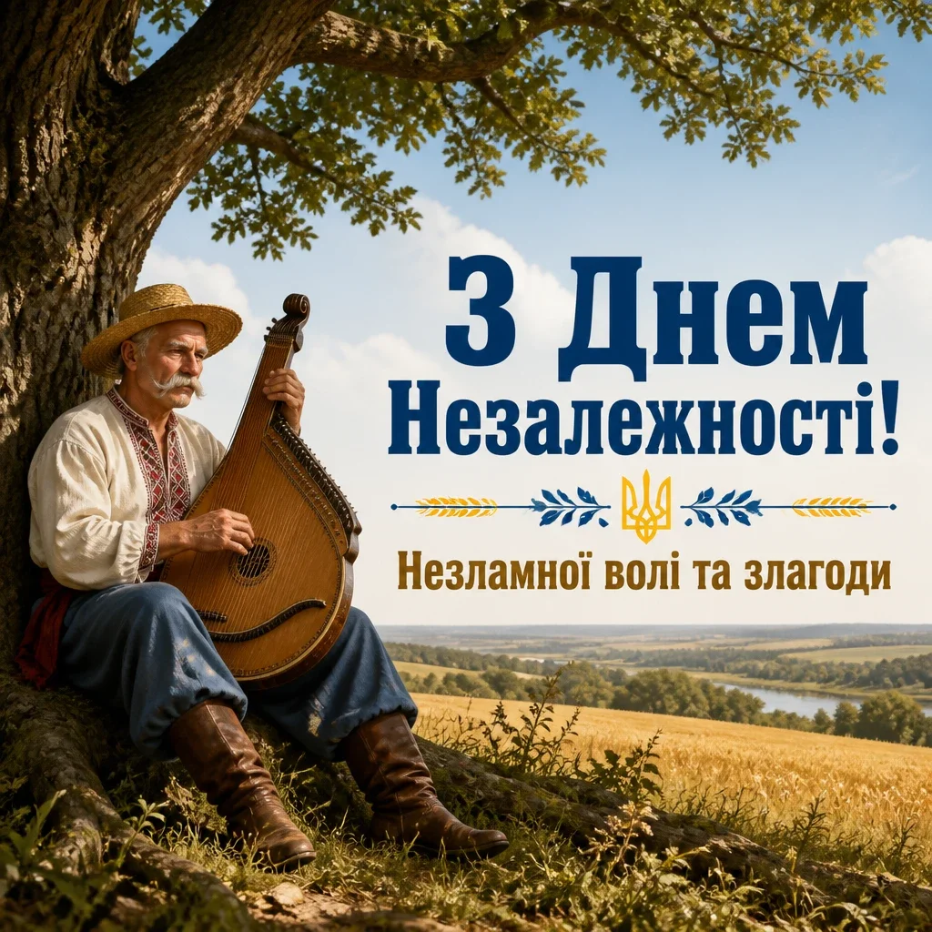 листівка привітання з днем незалежності україни листівка привітання з днем незалежності україни