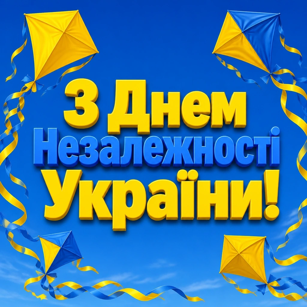 листівка привітання з днем незалежності україни листівка привітання з днем незалежності україни