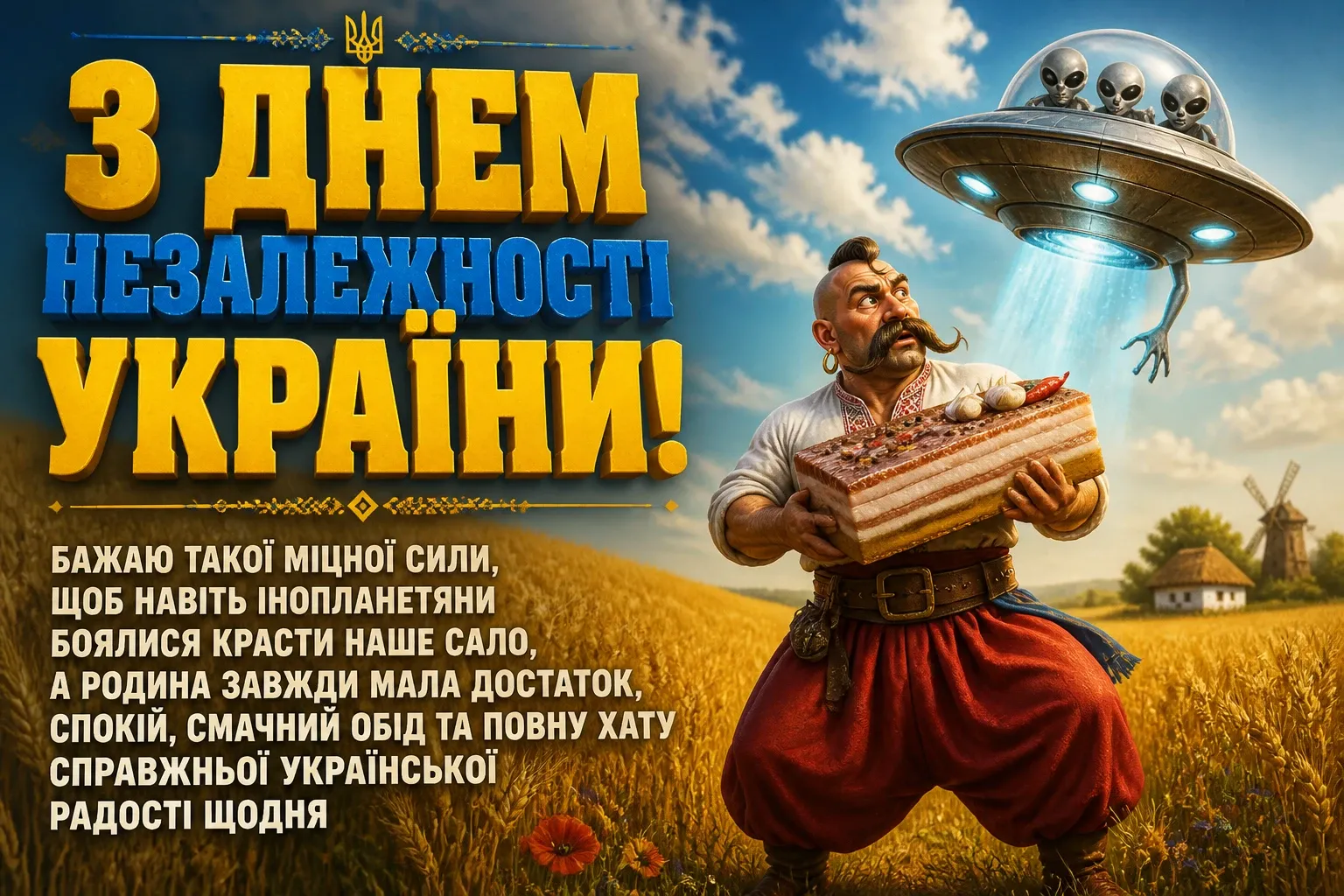 листівка привітання з днем незалежності україни листівка привітання з днем незалежності україни