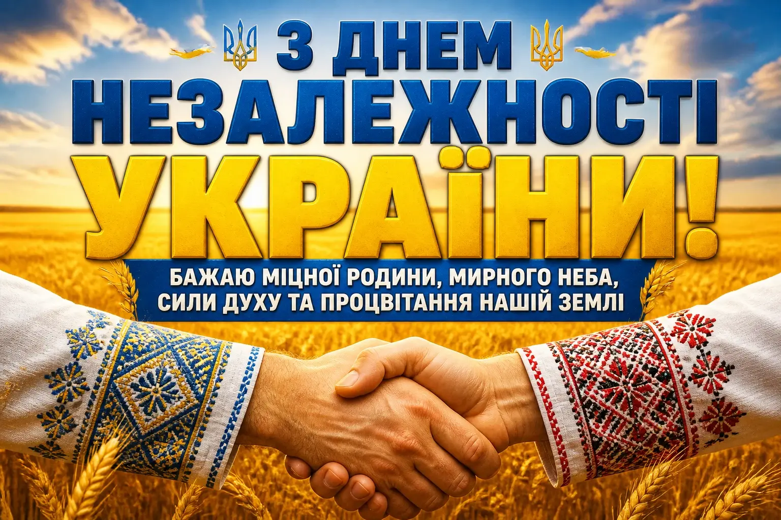 листівка привітання з днем незалежності україни листівка привітання з днем незалежності україни