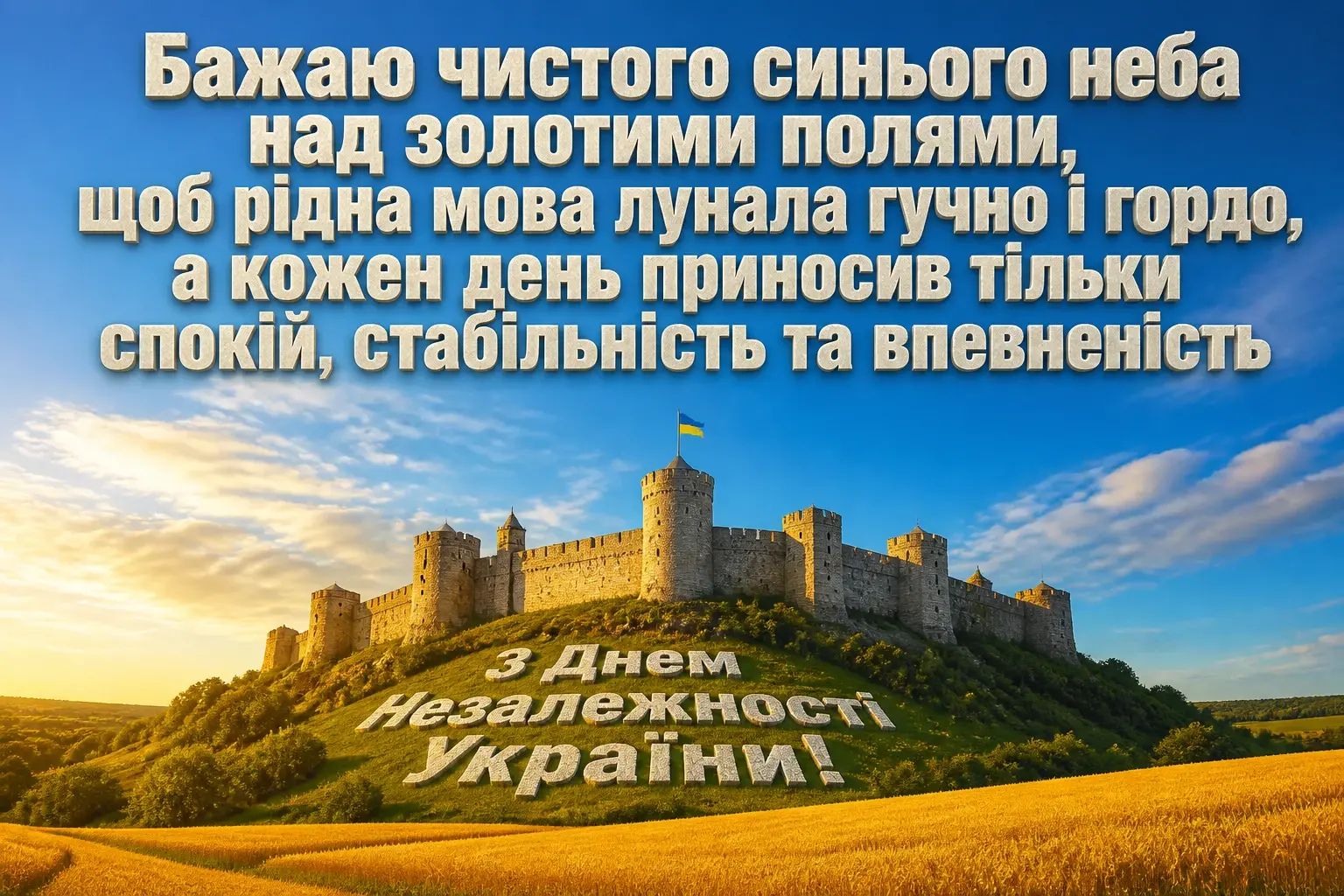 листівка привітання з днем незалежності україни листівка привітання з днем незалежності україни