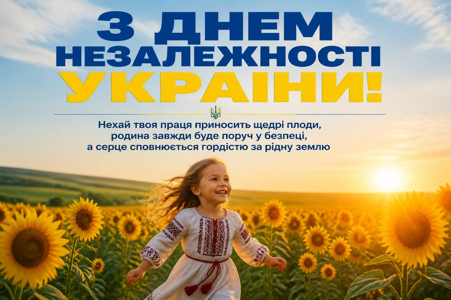 листівка привітання з днем незалежності україни листівка привітання з днем незалежності україни