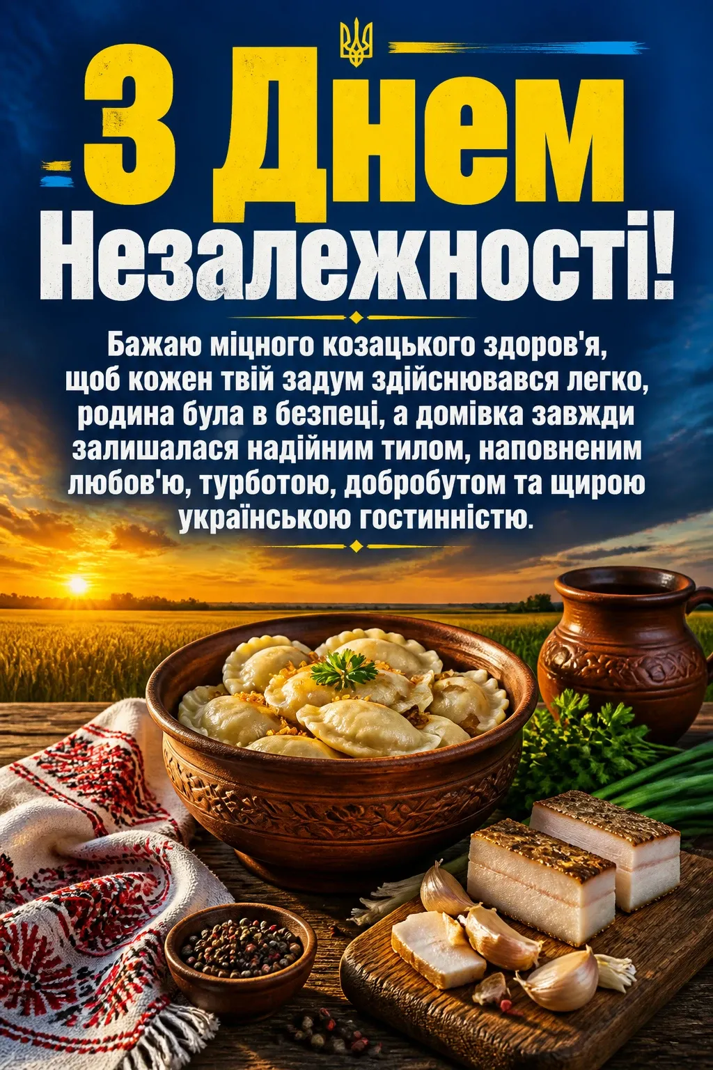 листівка привітання з днем незалежності україни листівка привітання з днем незалежності україни