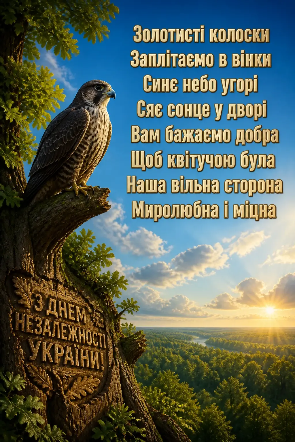 листівка привітання з днем незалежності україни листівка привітання з днем незалежності україни