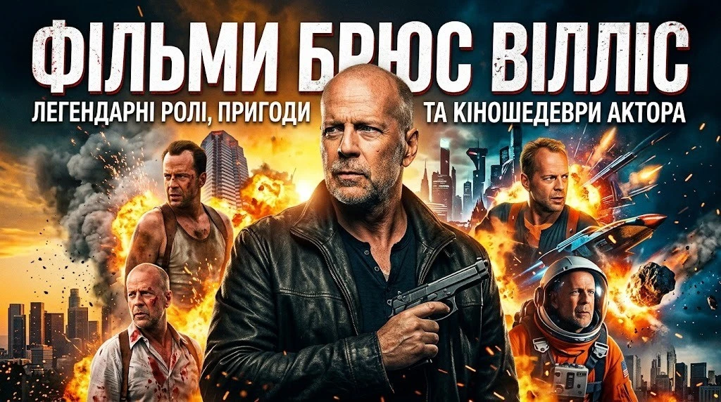 Фільми Брюса Вілліса різних жанрів і десятиліть